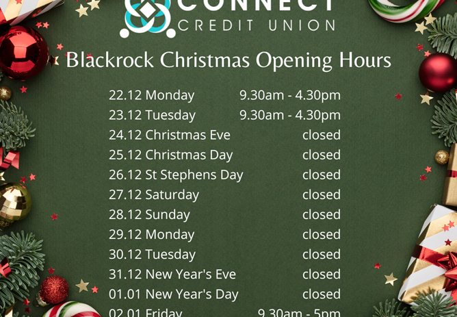 Christmas Opening Hours